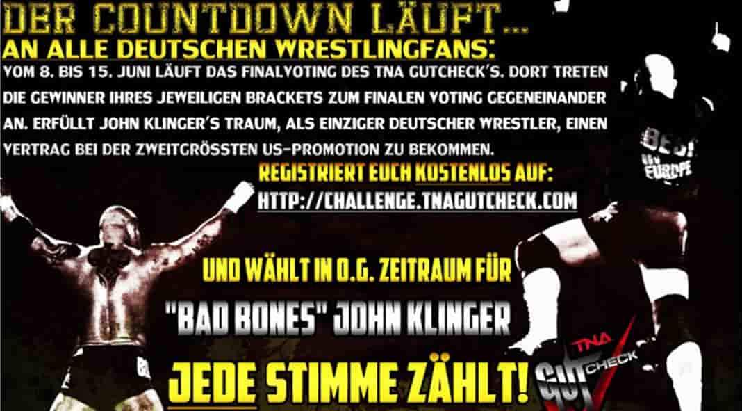 Deutscher Wrestler Bad Bones John Klinger im TNA GutCheck