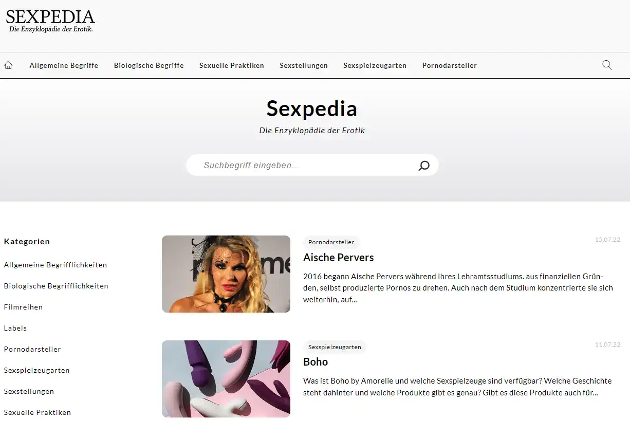 Sexpedia Testbericht - Screenshot