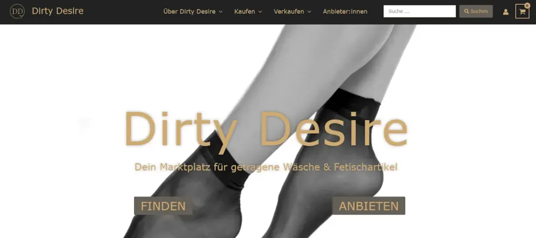Dirty Desire Startseite der Homepage