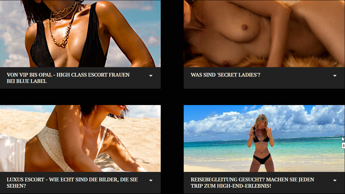 Blue Label Escort Models Feature