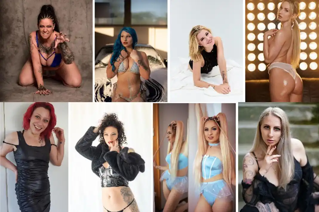 Cast von Cute and Dangerous XXX für die VENUS Berlin 2025 mit Top-Models wie Micky Muffin, Mara LeNoir, BlueMel, Mia Minou, Mary Licious, Sydney Schmid, Maria Gail und Devils Akita.