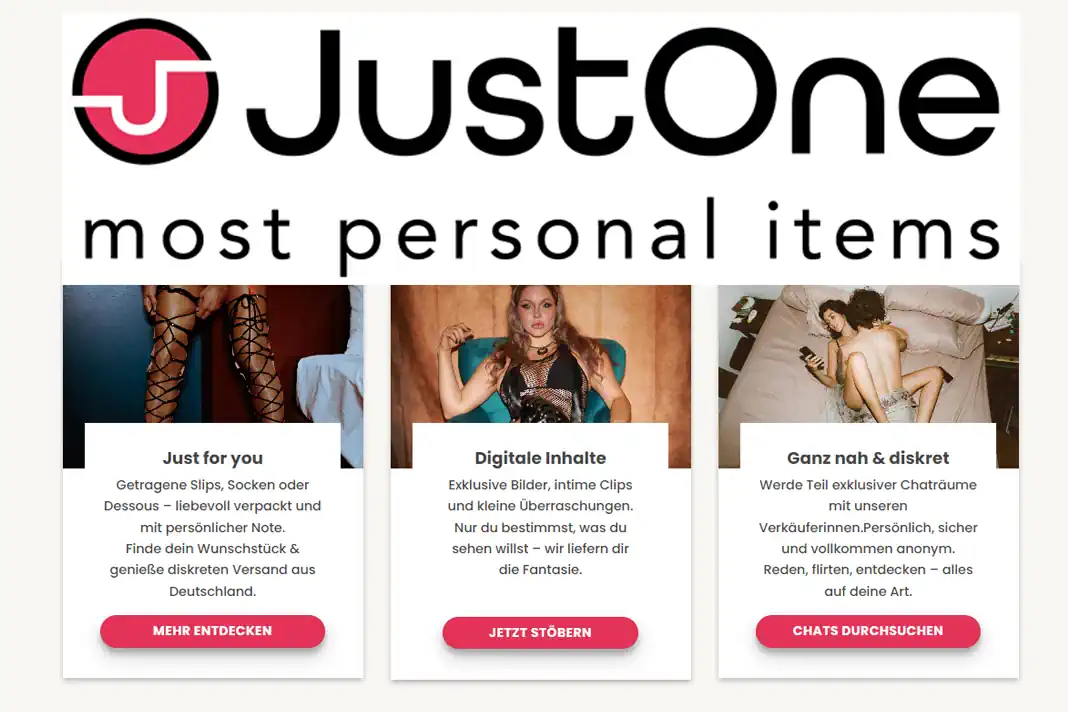 JustOne Relaunch 2025 – Marktplatz für getragene Unterwäsche, digitale Inhalte & diskrete Chats