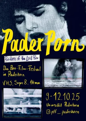 Offizielles Plakat zum PaderPorn-Filmfestival 2025 – Raiders of the Lost Porn, 9.–12. Oktober an der Universität Paderborn