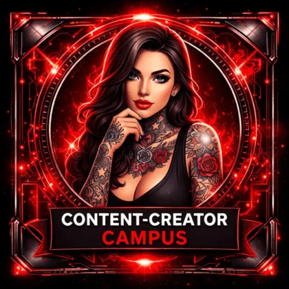 Content Creator Campus: Online-Kurs für Erotik- & Adult-Content Creator Content Creator Campus: Visual zum Online-Kurs und Branding