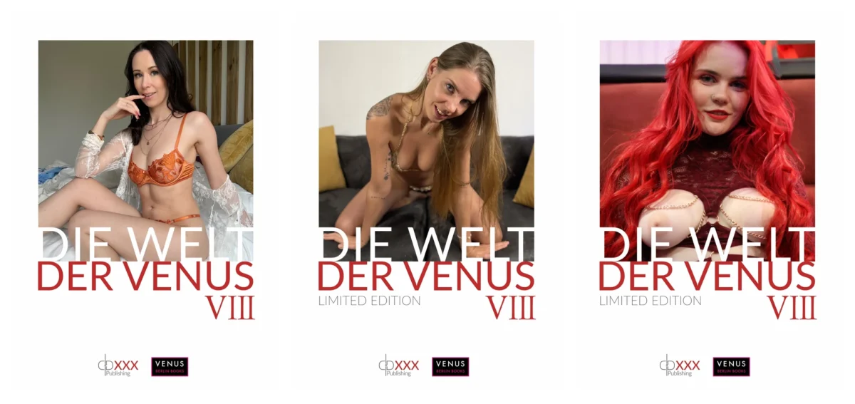 VENUS Berlin 2026: Stars, Shows und neue Highlights im Oktober Drei Covervarianten des Buches Die Welt der Venus 8