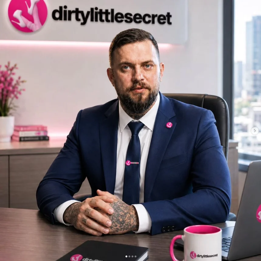 DirtyLittleSecret: Neue Creator-Plattform soll im August 2026 starten Gerhard Birkfellner, Geschäftsführer der DLS Entertainment GmbH, Porträt vor DirtyLittleSecret-Branding